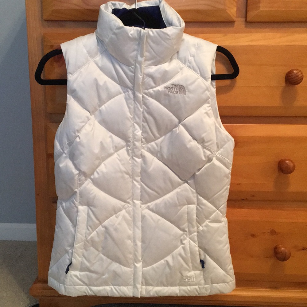 North Face White Vest: XS